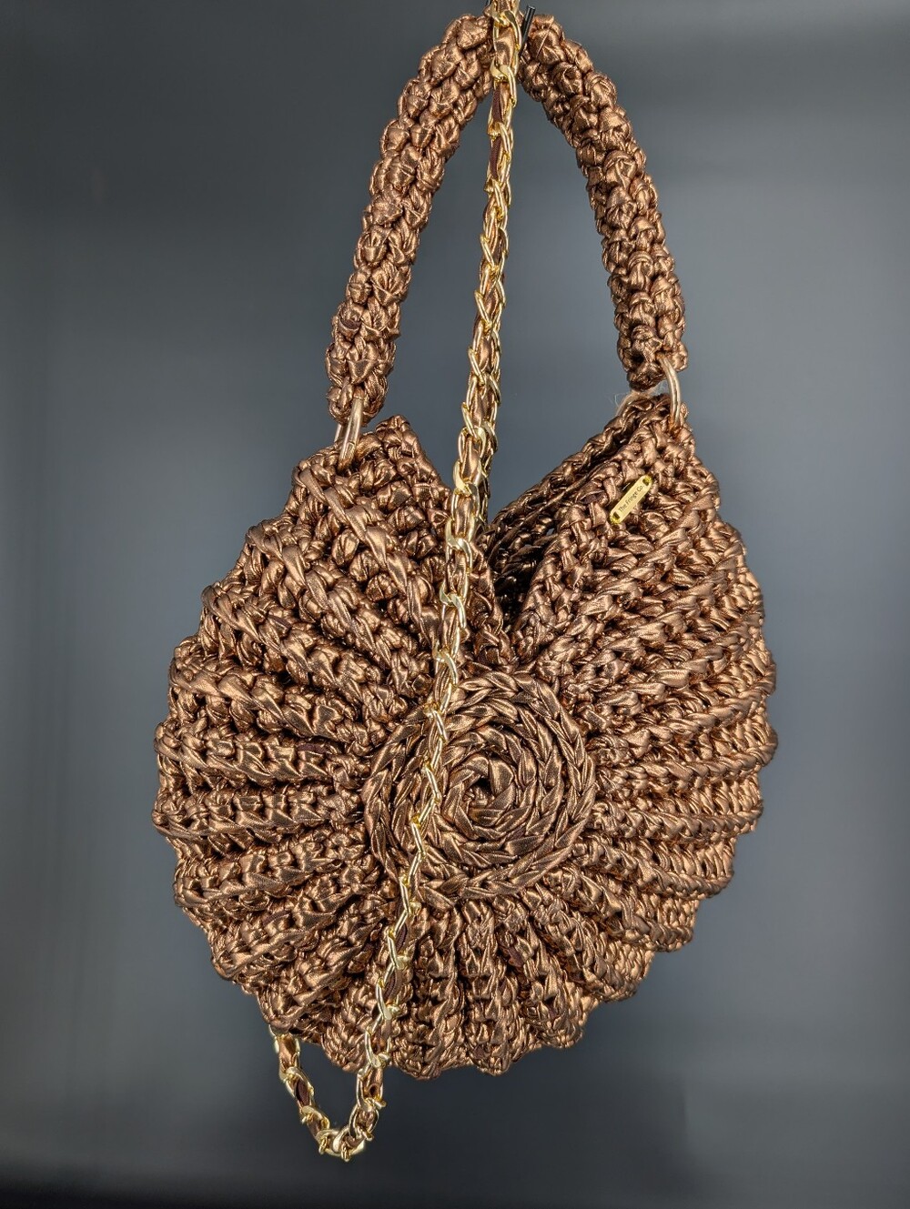 Handmade Seashell Purse - Copper Metallic